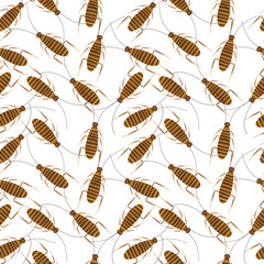 Cockroaches seamless pattern