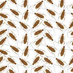 Cockroaches seamless pattern