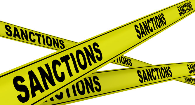 Санкции (sanctions). Желтая оградительная лента