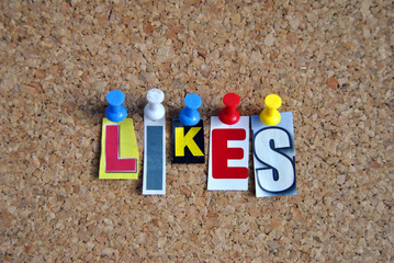 Slogan Pinnwand Gefallen / Pinboard Slogan Likes