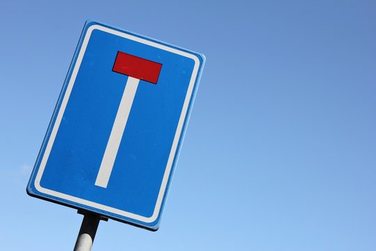 niederl&auml;ndisches Verkehrszeichen: Sackgasse