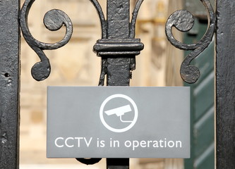 CCTV in operation sign in London