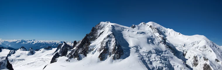 Crédence de cuisine en verre imprimé Mont Blanc Panoramique Mont Blanc