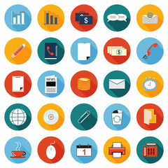 Set icons business, finance