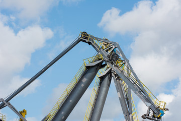 large crane at industrial site
