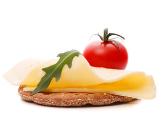 Cheese sandwich isolated on white background cutout