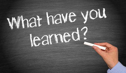 Fototapeta premium What have you learned ?