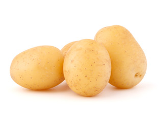 new potato tuber isolated on white background cutout
