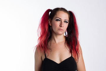 Fototapeta premium Punk girl with red hair