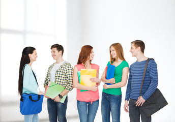 group of smiling students standing