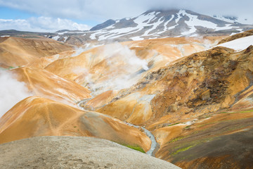 Hveradalir, hot spring valley in Kerlingarfjoll area, Iceland