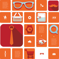 Fashion flat infographic