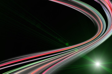 futuristic wave background design with lights