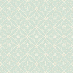 Seamless damask decorative wallpaper