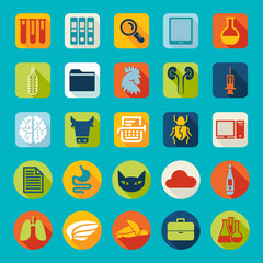 Set of veterinary flat icons