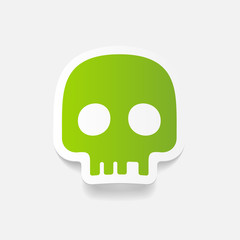 realistic design element: skull
