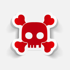 realistic design element: skull