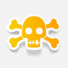 realistic design element: skull