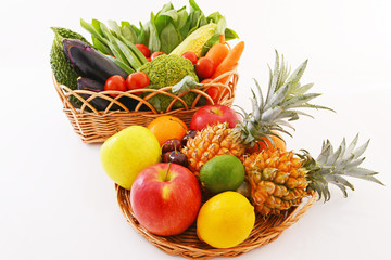 新鮮な果物と野菜