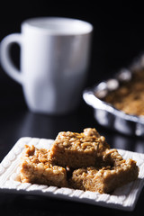 Marshmallow Peanut Butter Squares with Coffee Cup