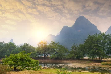 Foto op Plexiglas landscape in Yangshuo Guilin, China © xiaoliangge