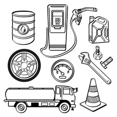 Oil industry Icon Set