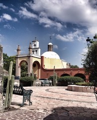 Mexican hacienda and church