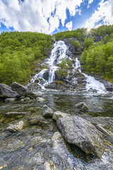 Flesana waterfall in Norway
