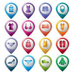 Clothing and Accessories Pointer Icons