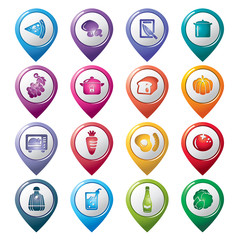 Food and Drinks Pointer Icons