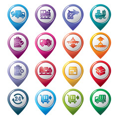 Logistics and Transport Pointer Icons