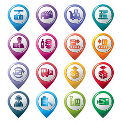 Logistics and Transport Pointer Icons