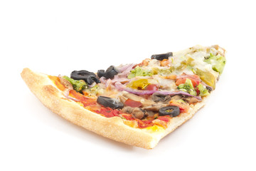 Vegetable Olive Pizza Slice