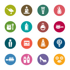 Beauty and Cosmetic Color Icons