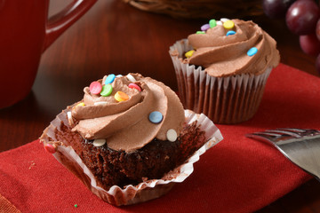 Dark chocolate cupcakes