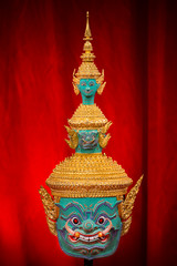Fototapeta premium Hua Khon (Thai Traditional Mask) Used in Thai Ramayana Dance