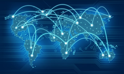 Abstract global business internet communication  background