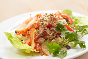salad with meat