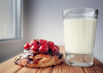 Breakfast Cake milk window