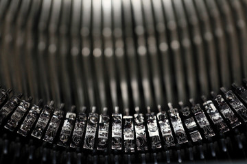letters on a vintage typewriter