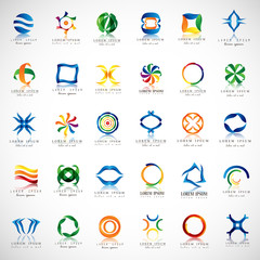 Unusual Icons Set - Isolated On Gray Background