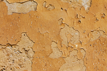 Adobe wall of the old house