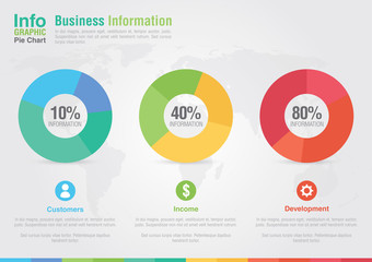 Business pie chart infographic. Business report creative marketi