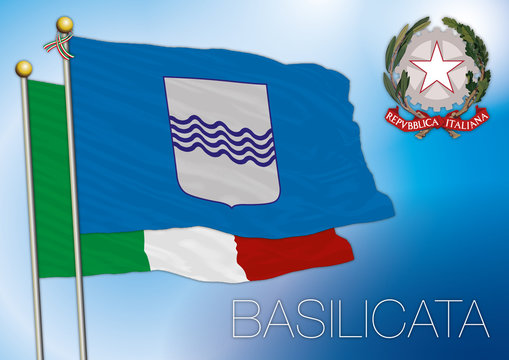 basilicata regional flag, italy