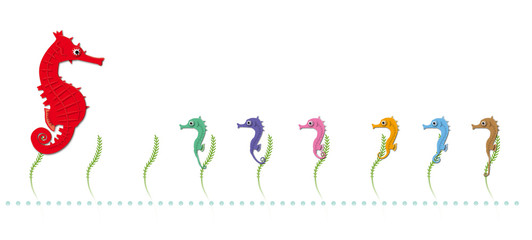 タツノオトシゴの親子 © hiro