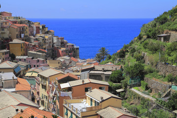 Fototapeta premium Village of Manarola, at Cinque Terre, Italy