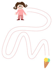 Schwungübung: Mädchen + Eis