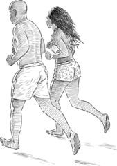couple jogging