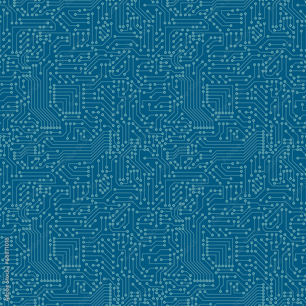 Aufkleber seamless pattern. computer circuit board.