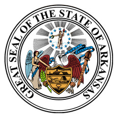 State Seal of Arkansas - obrazy, fototapety, plakaty